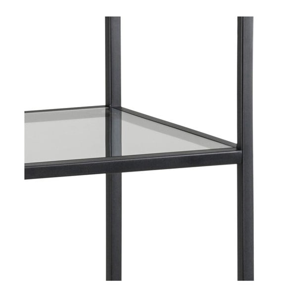 Melns stikla plaukts 35x120 cm Seaford – Actona-image-4