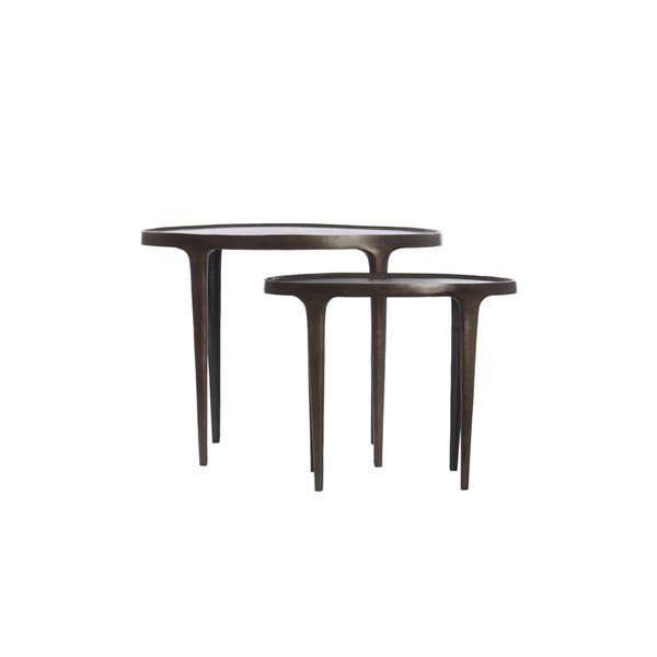 Metāla apaļi sānu galdiņi (2 gab.) 33x70 cm Arica – Light & Living-image-1