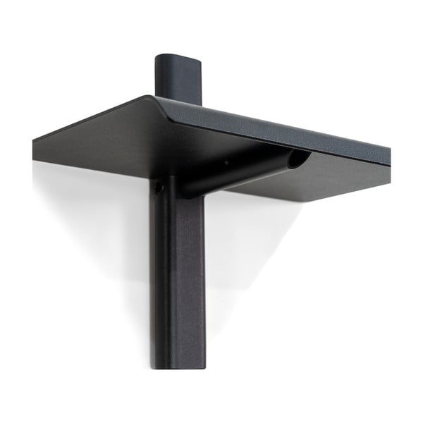 Melns metāla sienas plaukts 28 cm Hola – Spinder Design-image-2
