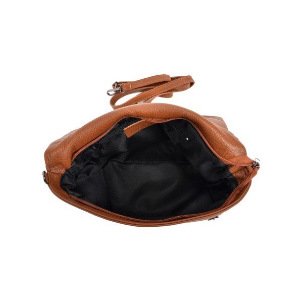Konjaka brūna ādas crossbody soma Roberta M Elisa-image-3