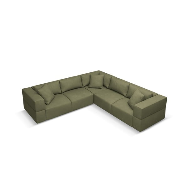 Gaiši zaļš stūra dīvāns (ar maināmu stūri) Esther – Milo Casa