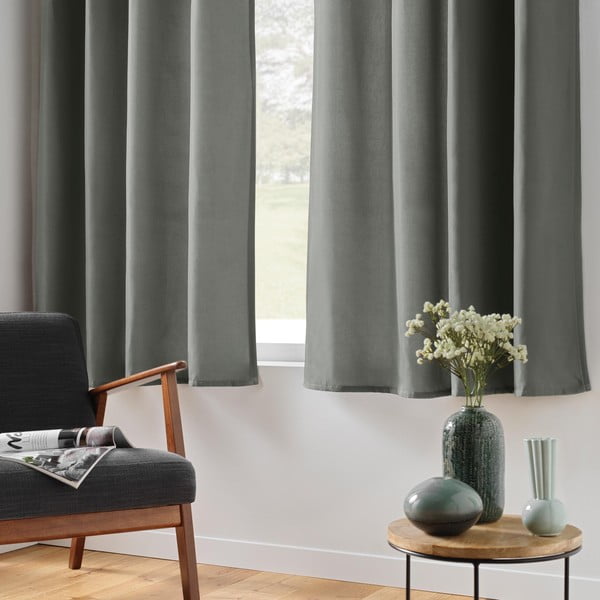 Pelēks mikrošķiedras siltumizolējošs aizkars 135x180 cm Micropolar – douceur d'intérieur-image-3