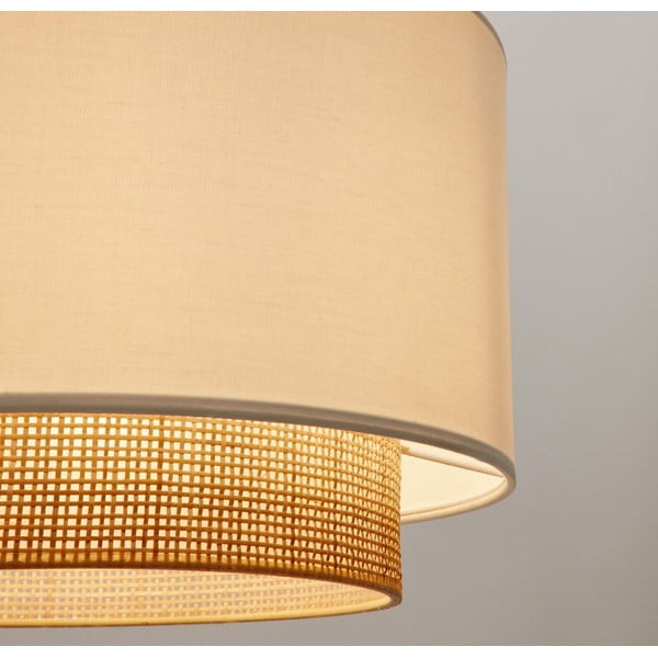 Balts/dabīga toņa tekstila abažūrs ø 40 cm Erna – Kave Home-image-1