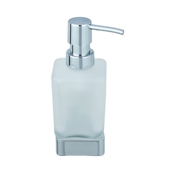 Spīdīgas sudraba krāsas stikla pašlīmējošs ziepju dozators 200 ml Genova – Wenko-image-2