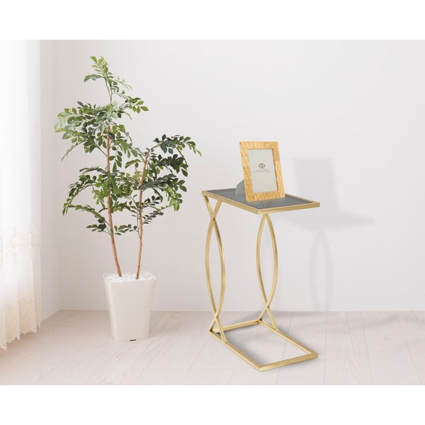 Sānu galdiņš ar stikla galda virsmu 25.5x45.5 cm Glam – Mauro Ferretti-image-2