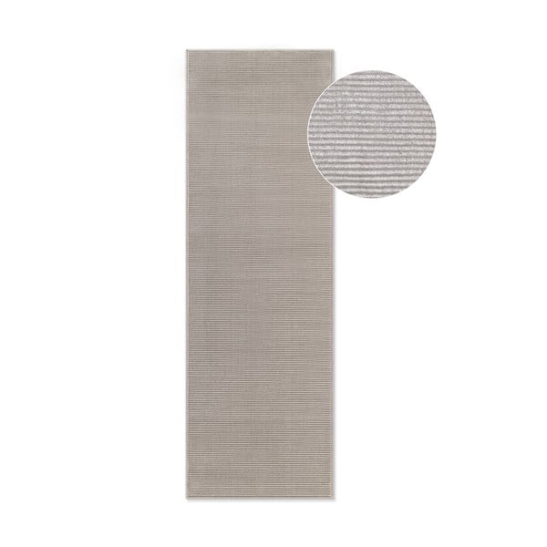 Pelēks/krēmkrāsas celiņa paklājs 80x240 cm Perles Dolomite – Elle Decoration