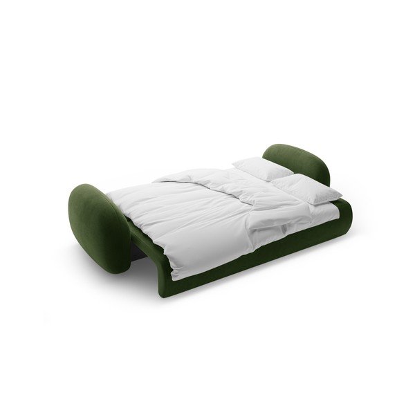 Zaļš samta salokāms/ar uzglabāšanas vietu dīvāns 262 cm Tonale – Cosmopolitan Design-image-4