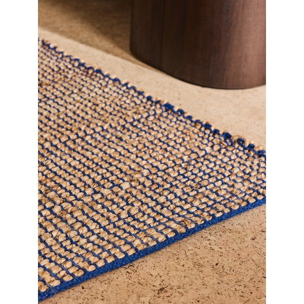Zils ar rokām darināts paklājs no džutas maisījuma 200x290 cm Hurley – MADE-image-3