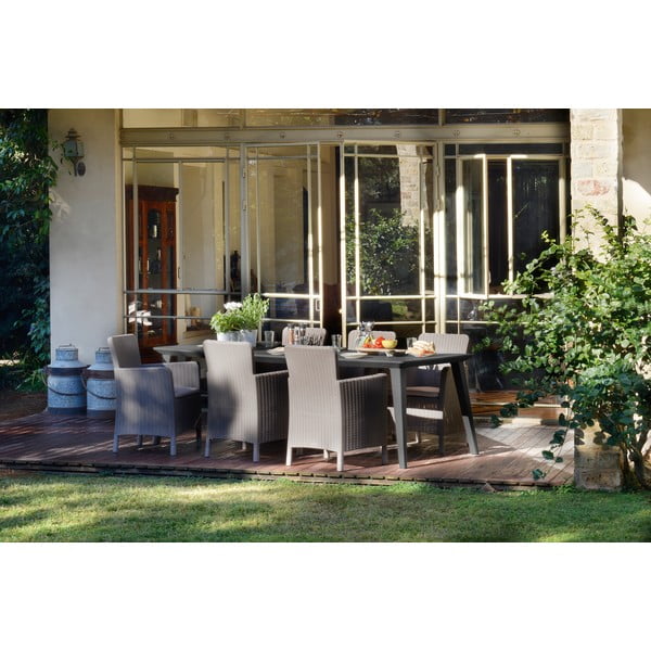 Gaiši brūns plastmasas dārza atpūtas krēsls Trenton – Keter-image-2