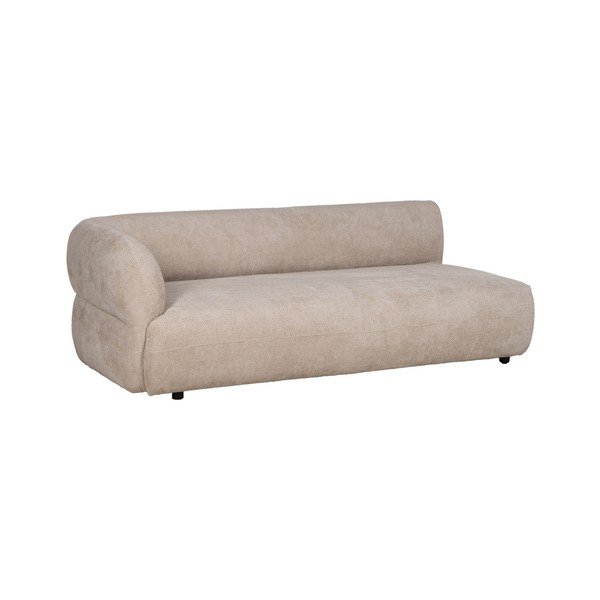 Bēšs dīvāns no šenila auduma ar kreiso stūri 199 cm Minimal – Ixia-image-2