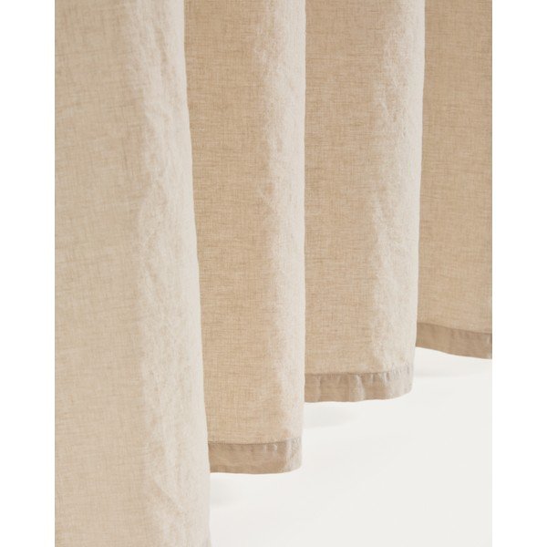 Bēšs kokvilnas aizkars 140x270 cm Nolira – Kave Home-image-4