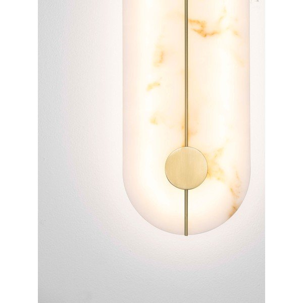 Krēmkrāsas/misiņa krāsas LED sienas lampa ar akmens imitāciju Aider – Nova Luce-image-2