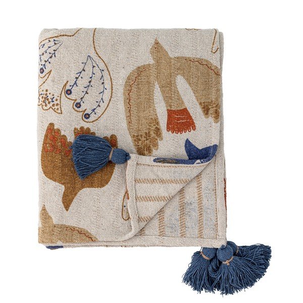 Brūns pleds no pārstrādātas kokvilnas 130x160 cm Anniversary – Bloomingville-image-4