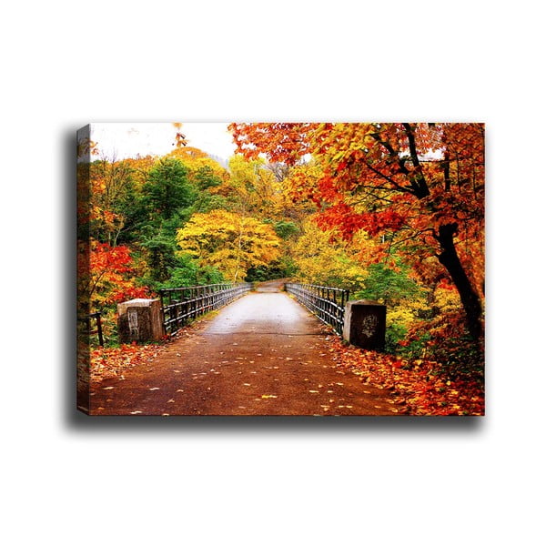 Attēls Tablo Center Autumn Bridge, 70 x 50 cm
