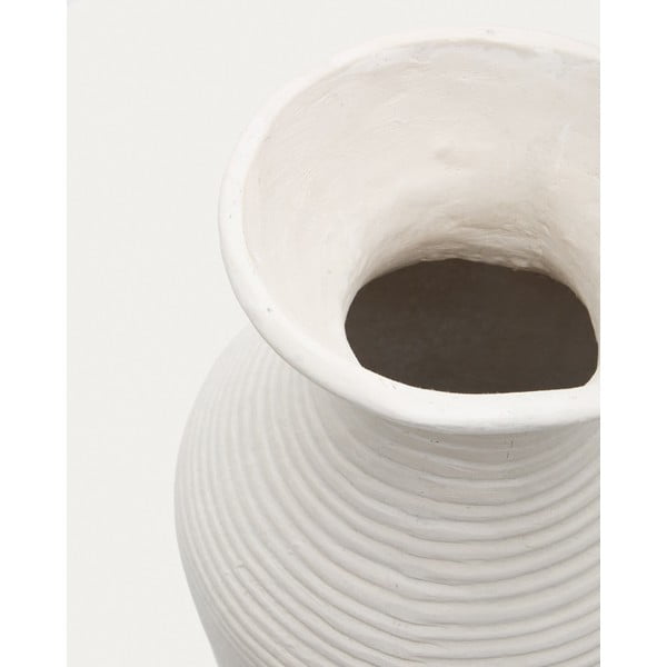 Krēmkrāsas rokām darināta/augsta vāze (augstums 72 cm) Pria – Kave Home-image-1