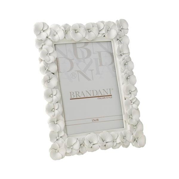 Balts fotorāmis Brandani Primrose, fotogrāfijām 13 x 18 cm