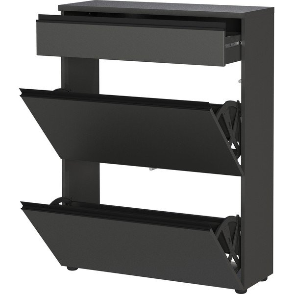 Antracīta pelēks apavu plaukts 80x107x29 cm Baldone – Germania-image-2
