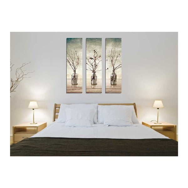 3 daļu sienas glezna uz audekla Vases-image-1