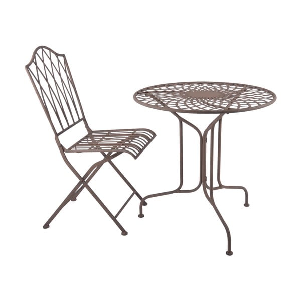 Brūns metāla saliekamais dārza krēsls - Esschert Design-image-3