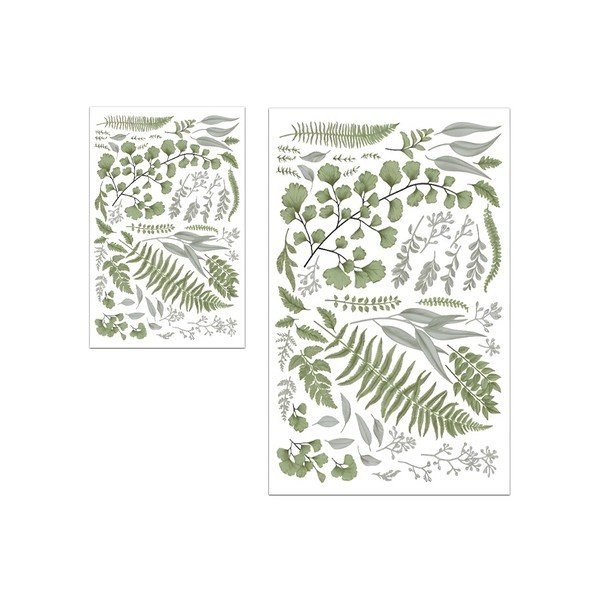 Zaļi/bēši vannas istabas paklājiņi (2 gab.) 60x100 cm Floral – Mila Home