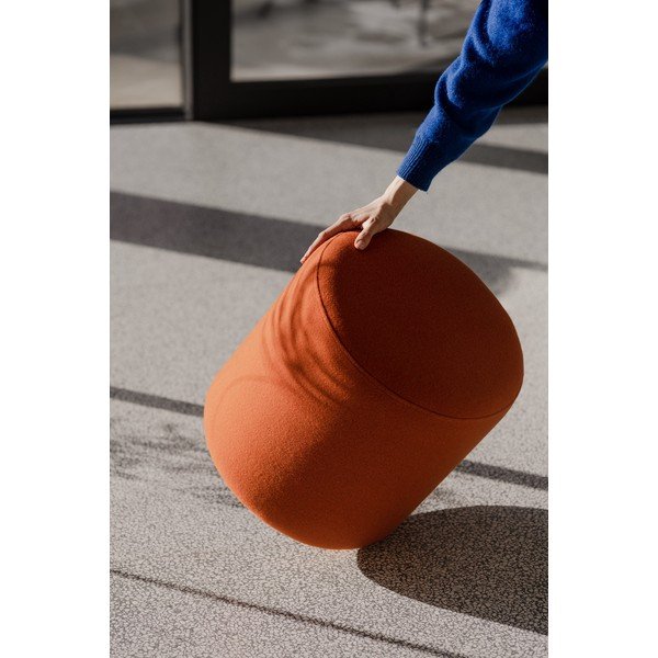 Terakotas oranžs vilnas pufs Folk – noo.ma-image-4