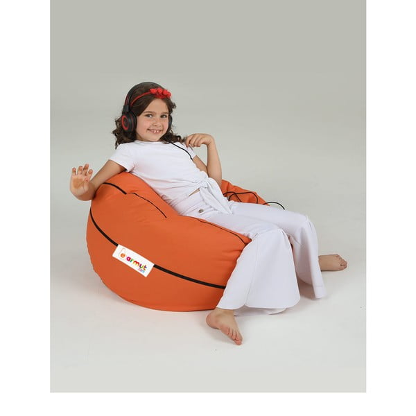 Oranžs bērnu sēžammaiss Basketball – Floriane Garden-image-3