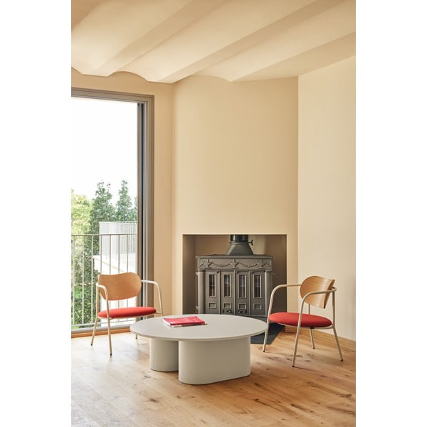 Krēmkrāsas žurnālgaldiņš 110x111 cm Totem – Teulat-image-1