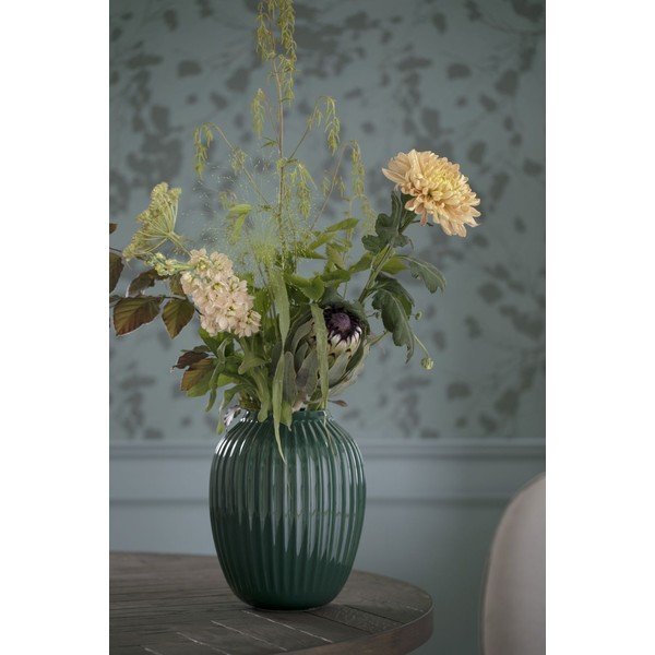 Zaļa keramikas vāze Kähler Design Hammershoi, augstums 25 cm-image-1