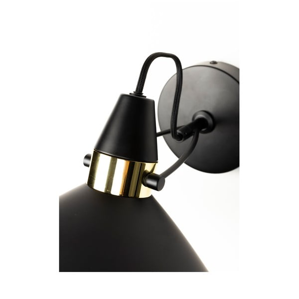 Melna sienas lampa Jona – White Label-image-4