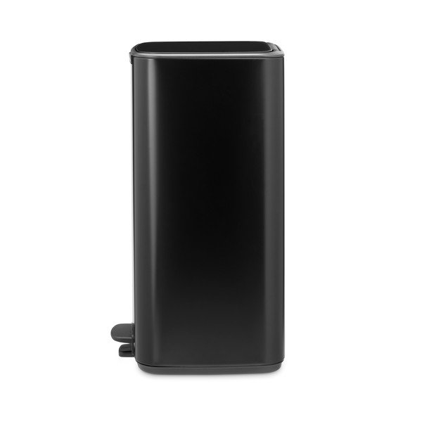 Matēti melna tērauda atkritumu tvertne ar pedāli 30 l Bo – Brabantia-image-3