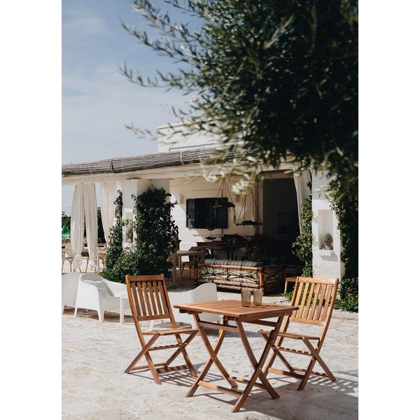 Akācijas masīvkoka dārza galdiņš 70x70 cm Noemi – Bizzotto-image-1