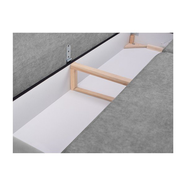 Cosmopolitan Design Amsterdam pelēks trīsvietīgs dīvāns ar krātuvi, 231 x 98 x 95 cm-image-4