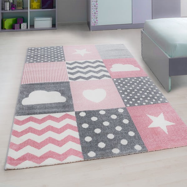 Rozā/pelēks bērnu paklājs 160x230 cm Kids – Ayyildiz Carpets-image-1