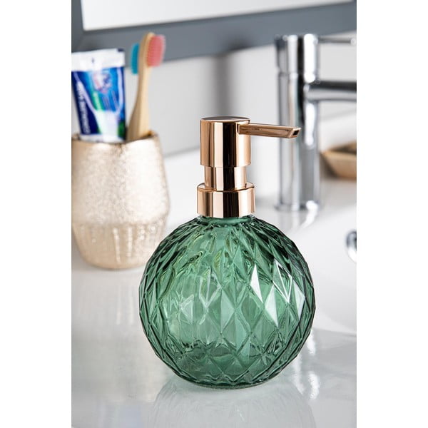 Zaļš stikla ziepju dozators 450 ml – Foutastic-image-1