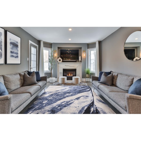 Zils vilnas paklājs 160x240 cm Albo – Agnella-image-1