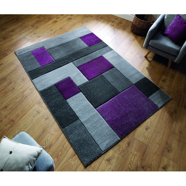 Violets/pelēks paklājs 80x150 cm Cosmos – Flair Rugs-image-1
