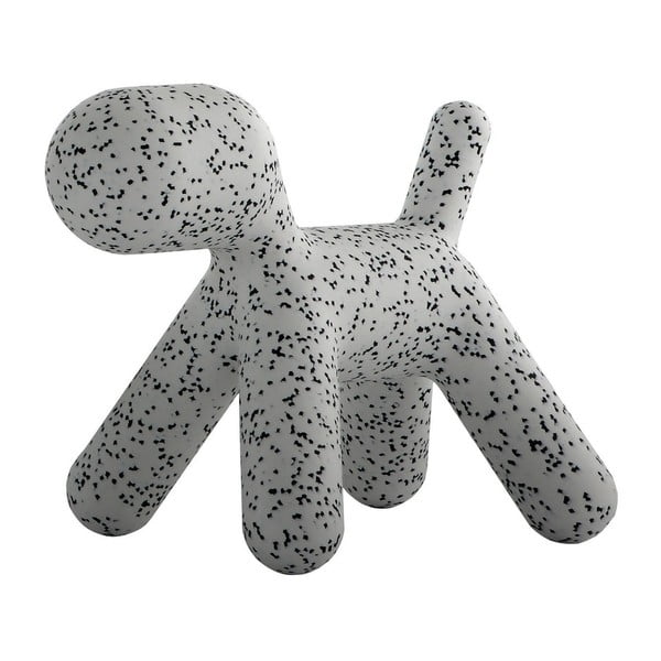 Pelēk-melns suņa formas bērnu taburete Magis Puppy, augstums 45 cm