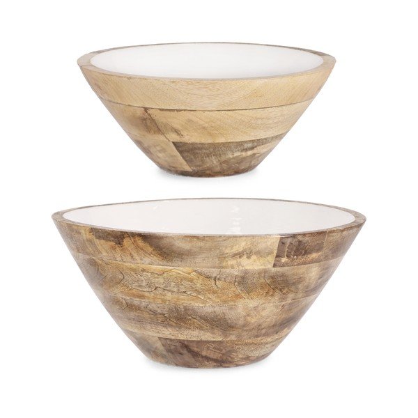 Baltas koka bļodas (2 gab.) ø 30,5 cm Knossos – Yes Everyday-image-1