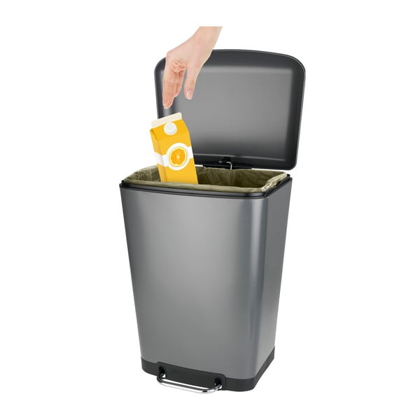Tērauda atkritumu tvertne ar pedāli Wenko, 30 l-image-2