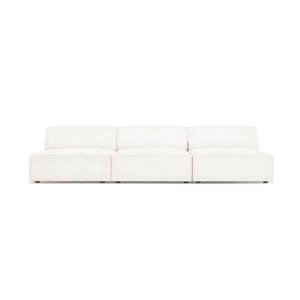 Krēmkrāsas dīvāns no buklē auduma 240 cm Jodie – Micadoni Home