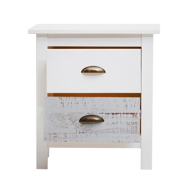 Balts un pelēks naktsgaldiņš Marckeric Romantica, 46 x 50 cm-image-3