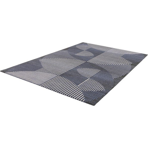 Tumši zils vilnas paklājs 100x180 cm Shades – Agnella-image-4