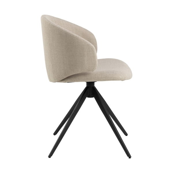 Bēšs polsterēts ēdamistabas krēsls ar roku balstiem Ella – Actona-image-4