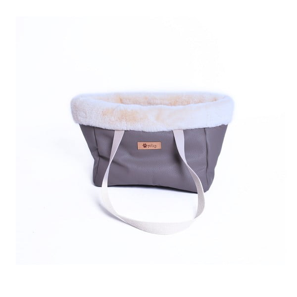 Brūna dzīvnieku pārnēsājamā soma no ādas 35x21 cm Snow – Petsy-image-3
