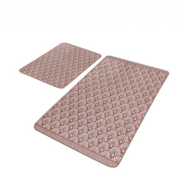 Brūni samta vannas istabas paklājiņi (2 gab.) 60x100 cm – Mila Home