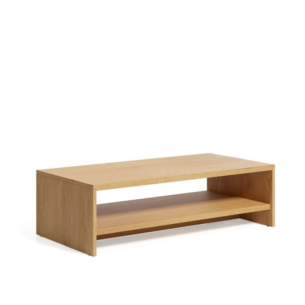 Dabīga toņa žurnālgaldiņš ar ozolkoka imitāciju 60x120 cm Abilen – Kave Home