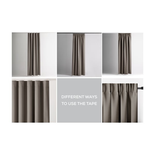 Pelēkbēšs daļēji gaismu necaurlaidīgs aizkars 140x245 cm Kierra – Restilo-image-3