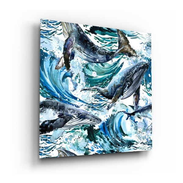 Stikla glezna Insigne Dance of the Whales, 60 x 60 cm