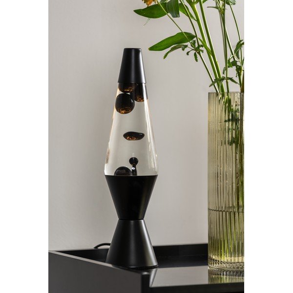 Melna galda lampa (augstums 37 cm)  Glitter  – Leitmotiv-image-1