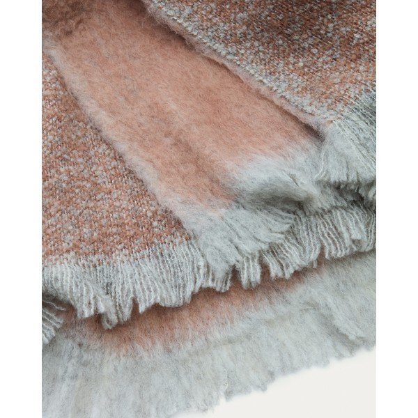 Terakotas oranžs pleds no vilnas maisījuma 130x170 cm Rodin – Kave Home-image-1